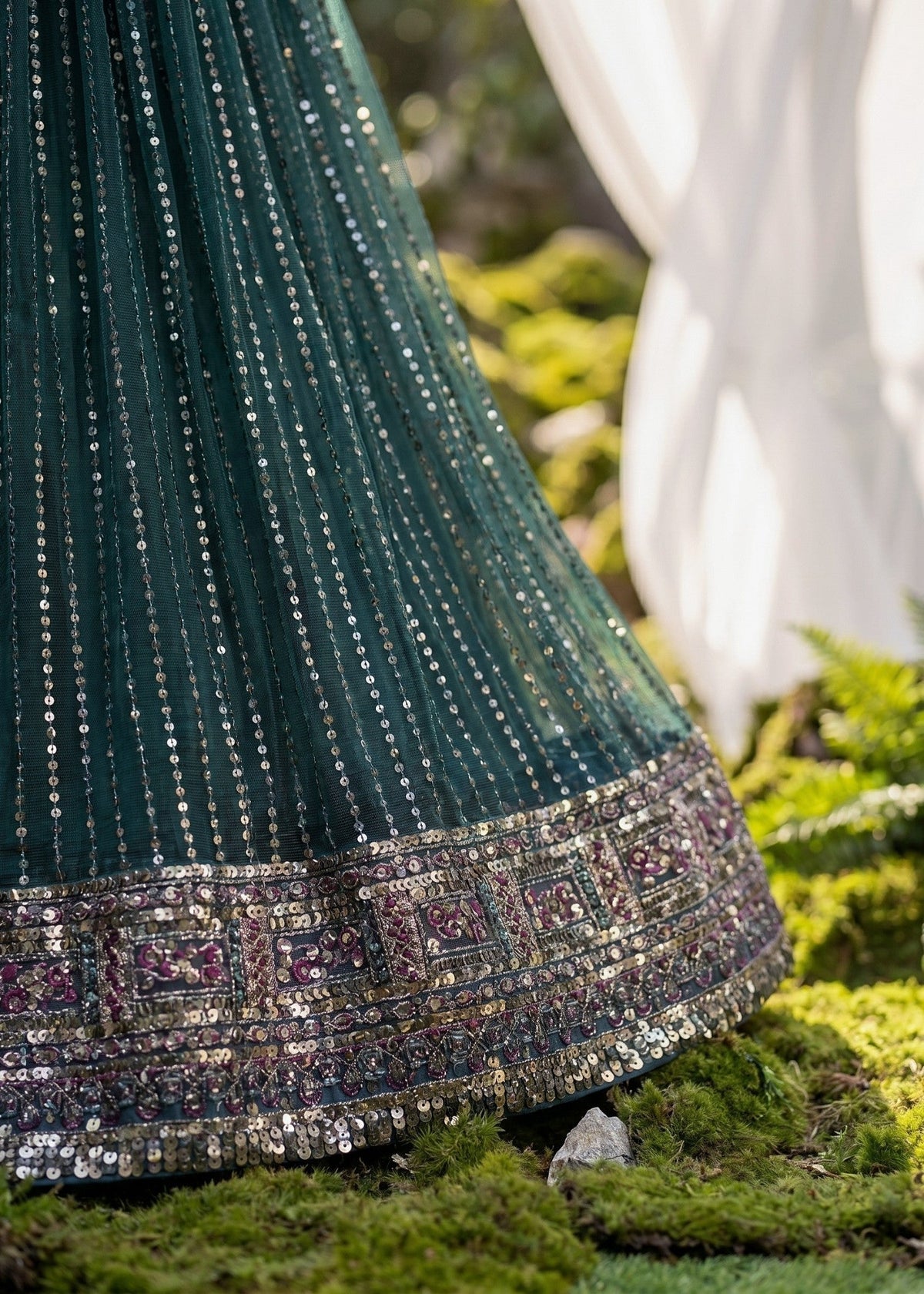 Green Embroidered Net Partywear Salwar Kameez Online in UK USA Canada