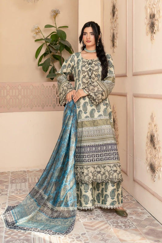 Pista Green Digital Printed Lawn Shalwar Kameez Online in Dubai UAE Abudhabi Ajman Sharjah
