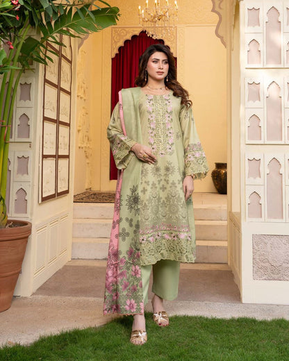 Pistachio Dhanak Salwar Suit for Festive Occasions Online in Dubai UAE Abudhabi Ajman Sharjah