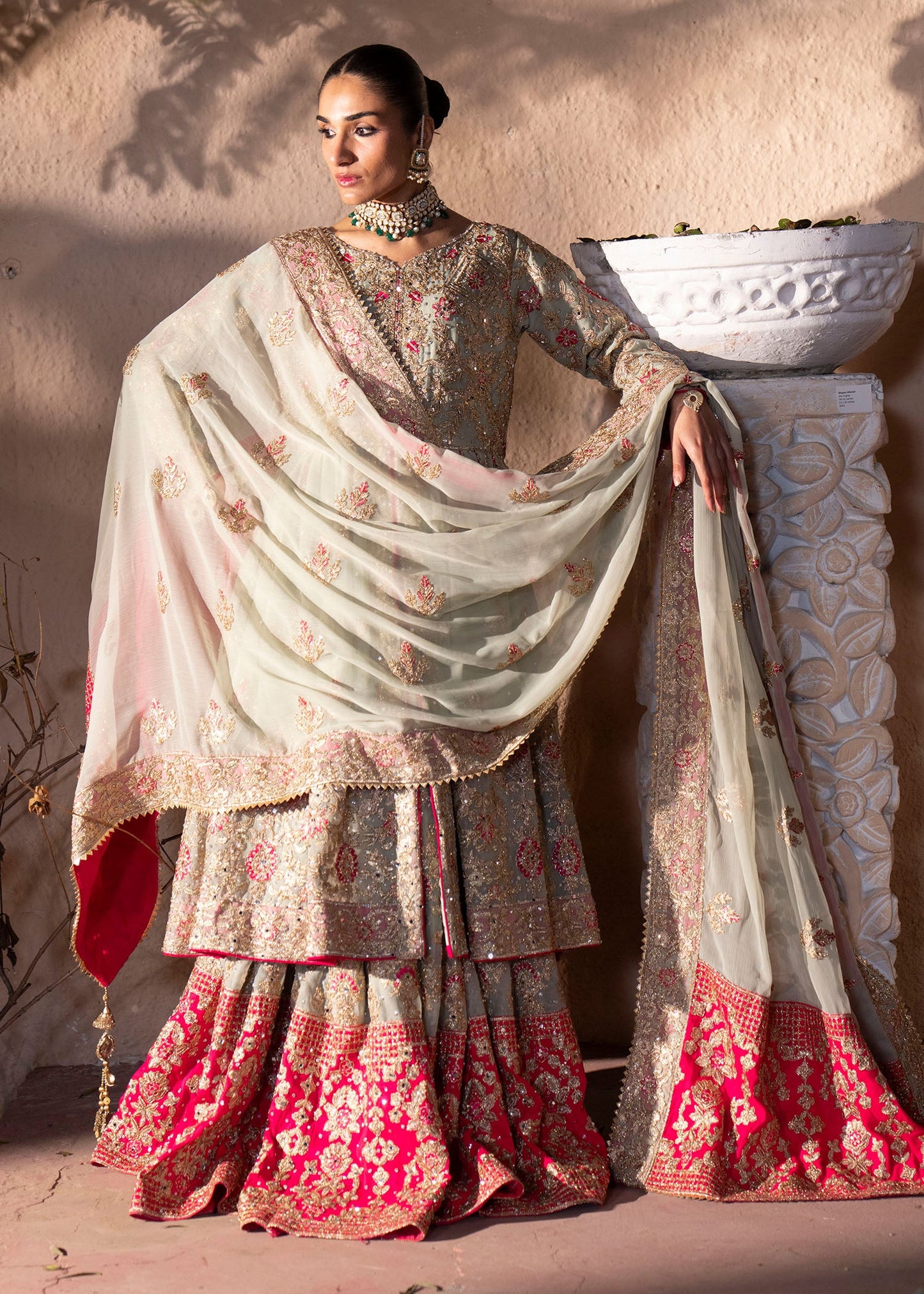 Pistachio Green Chiffon Party Wear Outfit Online in UK USA Canada