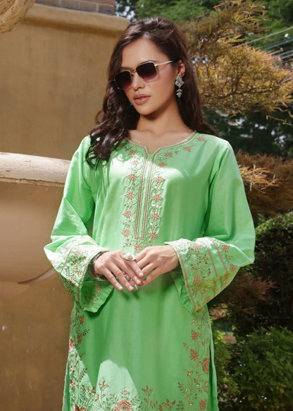 Pistachio Green Embroidered Straight Cut Kurta Set Online in Dubai DXB UAE Abudhabi Meena Bazaar