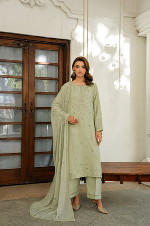 Pistachio Green Embroidered Viscose Pakistani Suit Online in Dubai UAE Abudhabi Ajman Sharjah