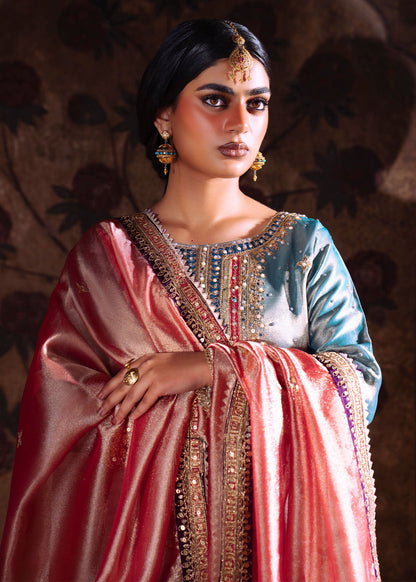 Pistachio Green Embroidered Viscose Wedding Outfit Online in Dubai UAE Abudhabi Ajman Sharjah