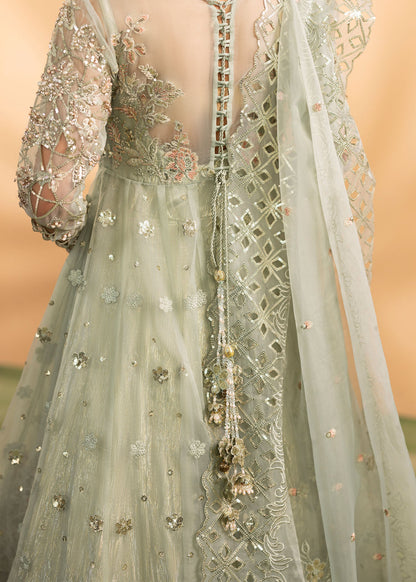Pistachio Green Formal Organza Suit for Women Online in KSA Riyadh Saudi Arabia Oman Bahrain Qatar
