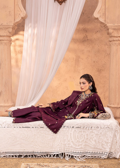 Plum Embroidered Viscose Pakistani Designer Suits Online in Dubai DXB UAE Abudhabi Meena Bazaar