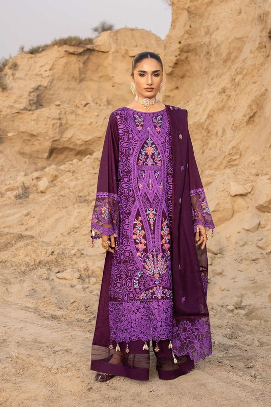 Plum Purple Embroidered Cotton Kurta Suit Online in Dubai UAE Abudhabi Ajman Sharjah