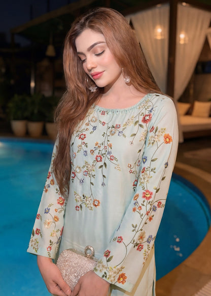 Poly Silk Embellished Kaftan for Women Online in Sri Lanka India Australia