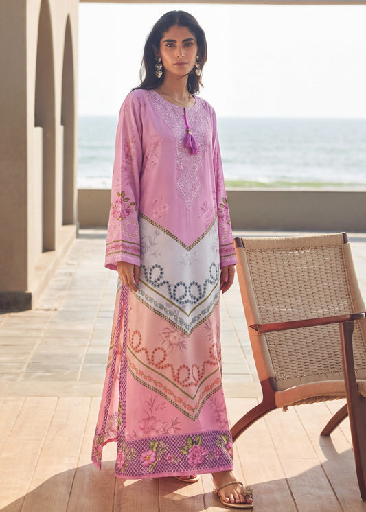 Poly Silk Embroidered Straight Cut Kaftan Online in Sri Lanka India Australia
