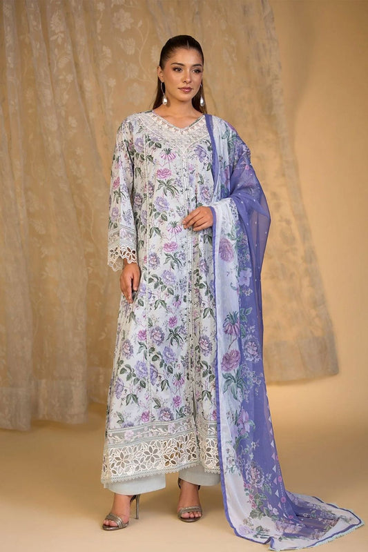 Powder Blue Embroidered Khaddar Pakistani Suit Online in Dubai UAE Abudhabi Ajman Sharjah