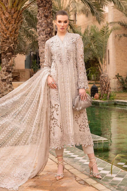 Powder Skin Embroidered Lawn Pakistani Suit Online in Dubai UAE Abudhabi Ajman Sharjah