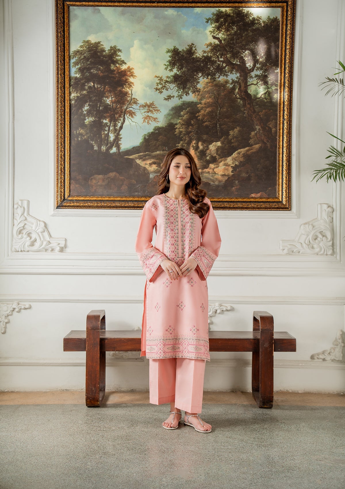 Premium Blush Pink Cotton 2PC Suit Online in Sri Lanka India Australia
