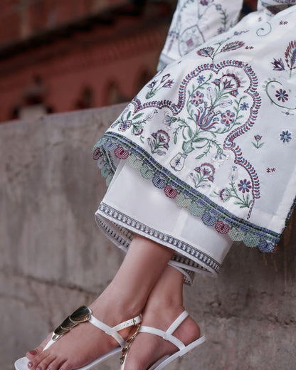 Premium Cotton Lawn Embroidered Ensemble Online in KSA Riyadh Saudi Arabia Oman Bahrain Qatar