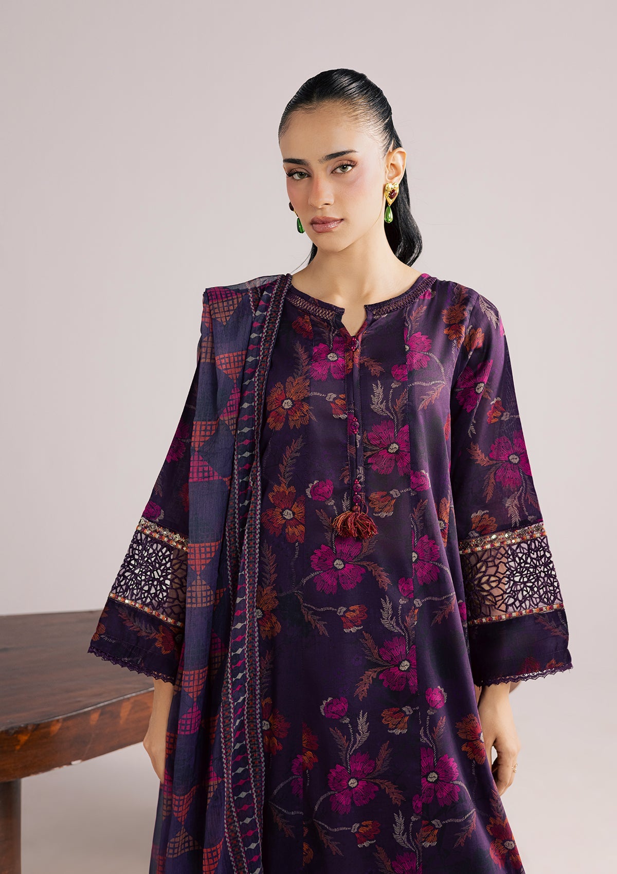 Premium Purple Lawn Suit for Women Online in Sri Lanka India Australia