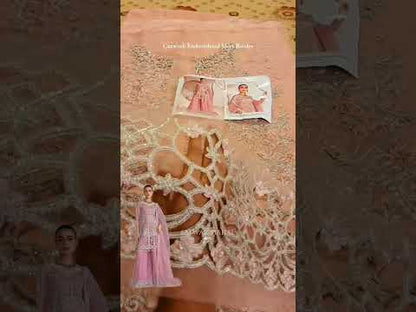 Pink Handmade Cut Work Sharara