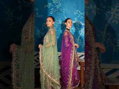 Turquoise Readymade Pure Maysuri Suit Size 44