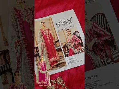 Rani Pink Indian Raw Silk Handmade Suit