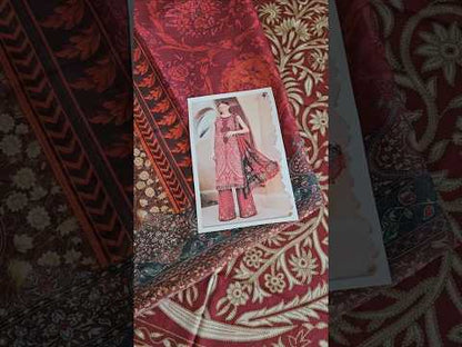 Pure Lawn Suit with Chiffon Dupatta