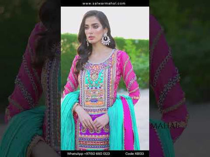 Hand Embroidered Pure Banarsi & Resham Mesuri Suit