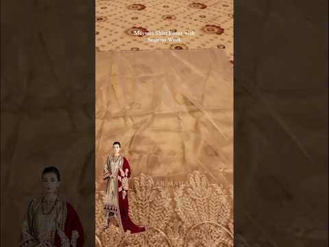 Gold Sequins Embroidered Maysuri Suit with Heavy Velvet Embroidered Dupatta