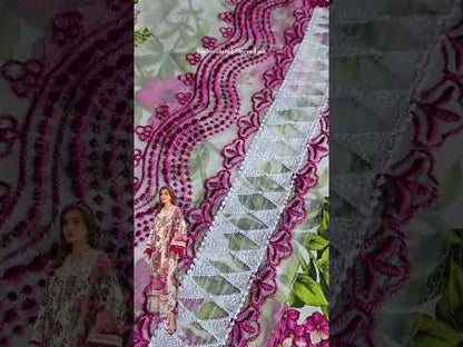 Pure Lawn Suit with Chiffon Dupatta