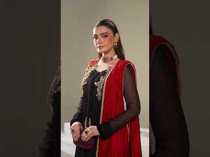 Hand Embroidered Pure Chiffon Sharara