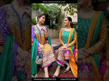 Hand Embroidered Pure Silk Suit