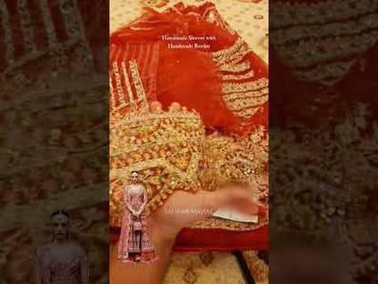Orange Handmade Lehenga Choli / Sharara