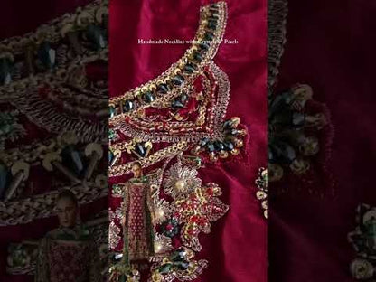 Handmade Dusty Red Pure Raw Silk Suit