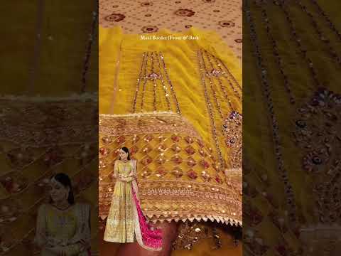 Yellow Handmade Bridal Lehenga Choli / Anarkali