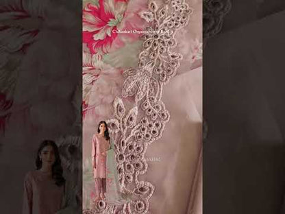 Pink Chikankari Lawn Suit with Chiffon Dupatta