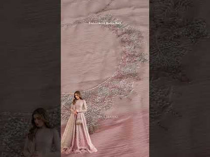 Pastel Pink Pure Chiffon Lehenga Choli / Anarkali