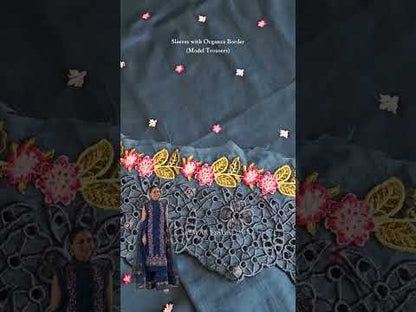 Zinc Blue Chikankari Lawn Suit