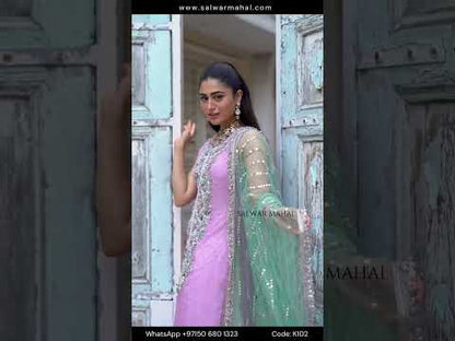 Hand Embroidered Pure Organza Sharara