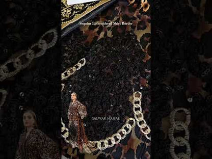 Leopard Printed Lawn Suit with Chiffon Dupatta