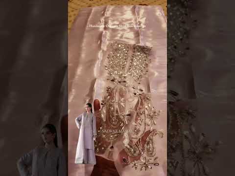 Light Purple Shima Silk Suit with Handmade Laces