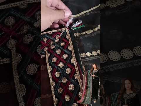 Black Embroidered Velvet Suit