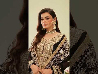 Black Handmade Bridal Sharara