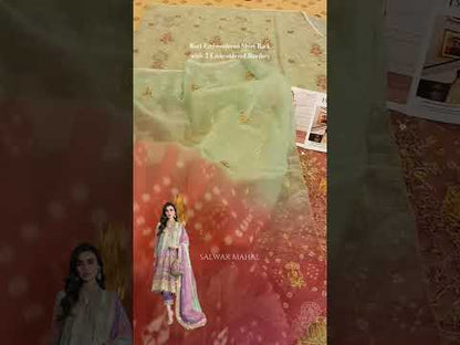 Pastel Color Chiffon Handmade Suit