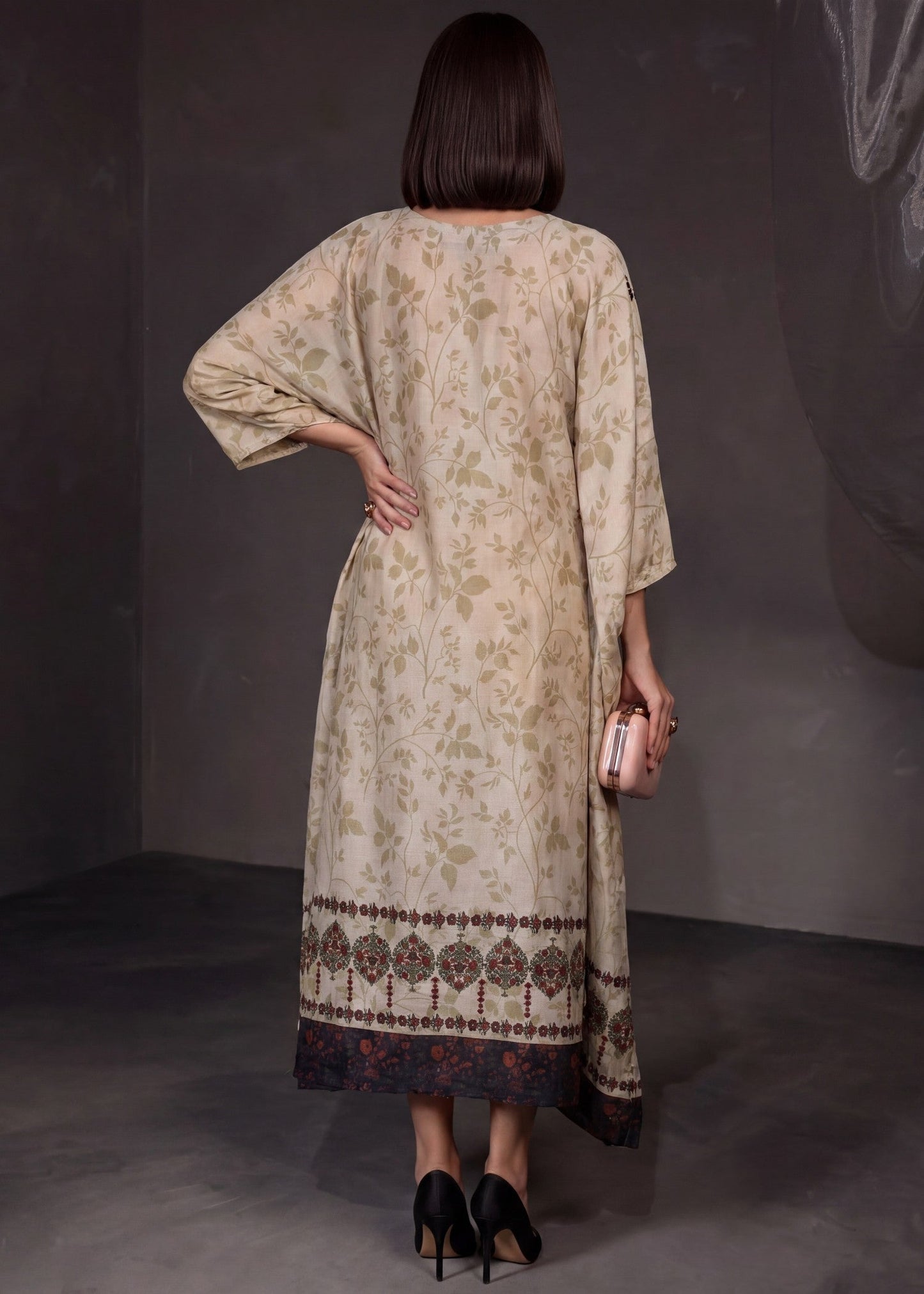 Printed Lawn Kaftan for Women Online in KSA Riyadh Saudi Arabia Oman Bahrain Qatar