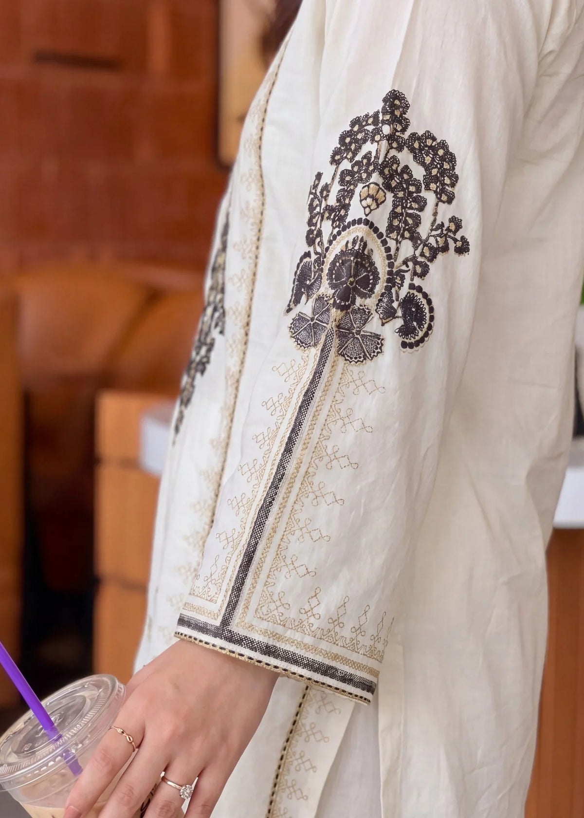 Printed Linen Kurta Set Online in Sri Lanka India Australia