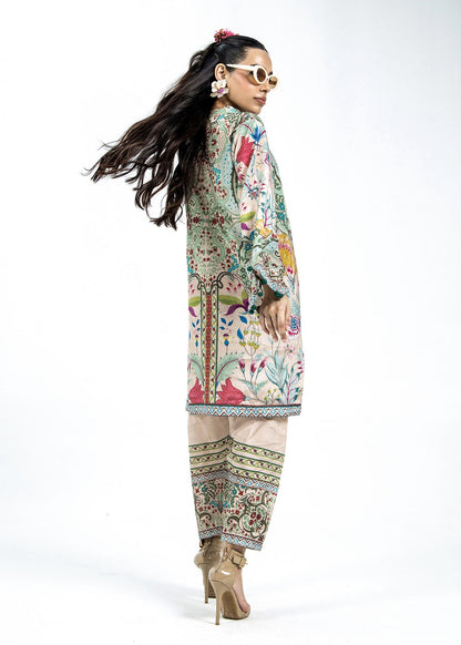 Printed Raw Silk Salwar Suit Online in Dubai DXB UAE Abudhabi Meena Bazaar