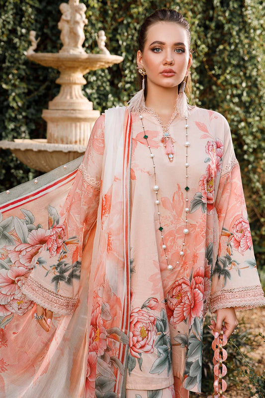 Pink Rose Printed Lawn Suit