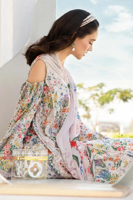 Pure Lawn Printed Suit with Chiffon Dupatta
