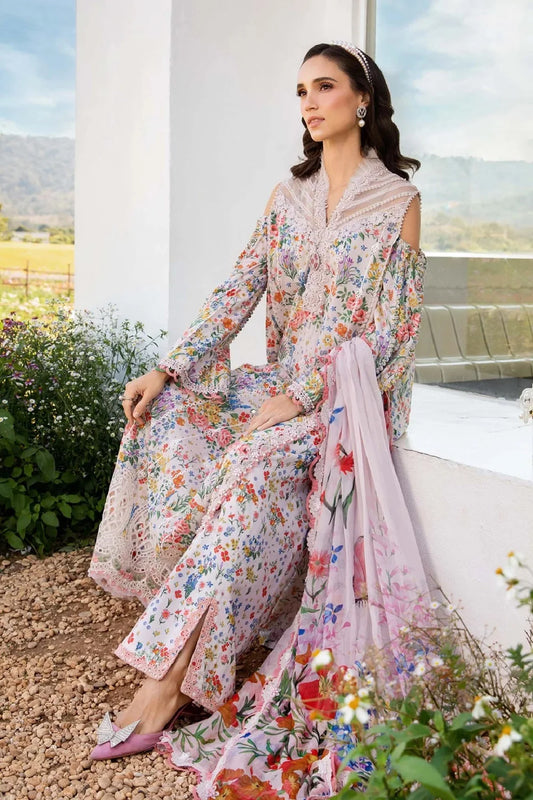 Pure Lawn Printed Suit with Chiffon Dupatta