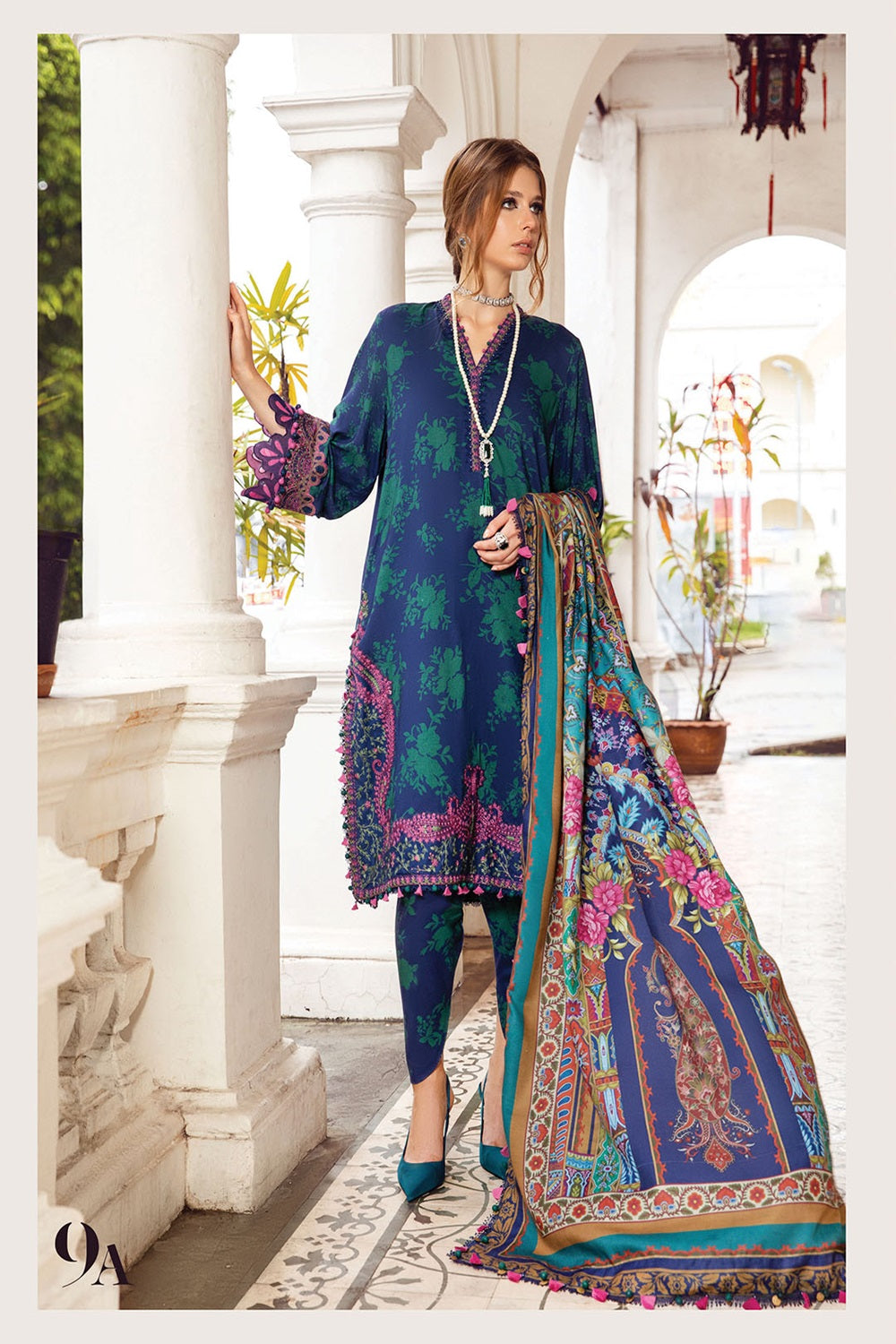 Fall Pure Lawn Suit with Chiffon Dupatta