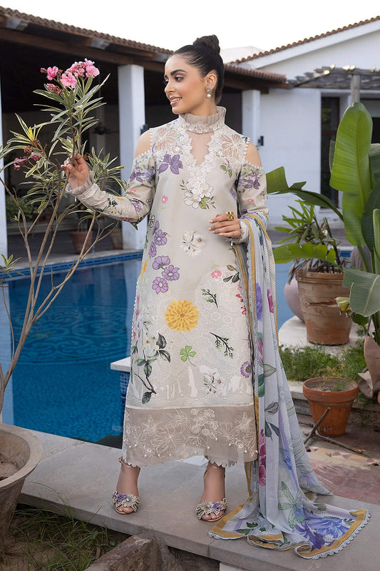 Pure Lawn Suit with Chiffon Dupatta