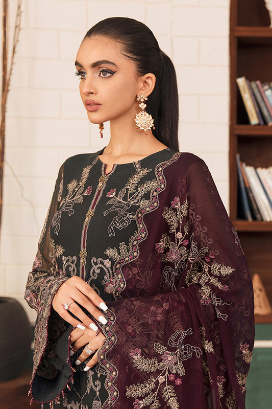 Charcoal Grey Chiffon Suit