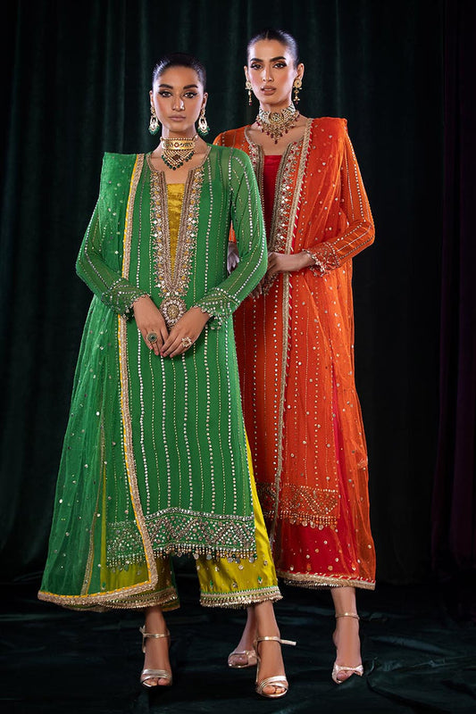 Hand Embroidered Pure Chiffon Suit