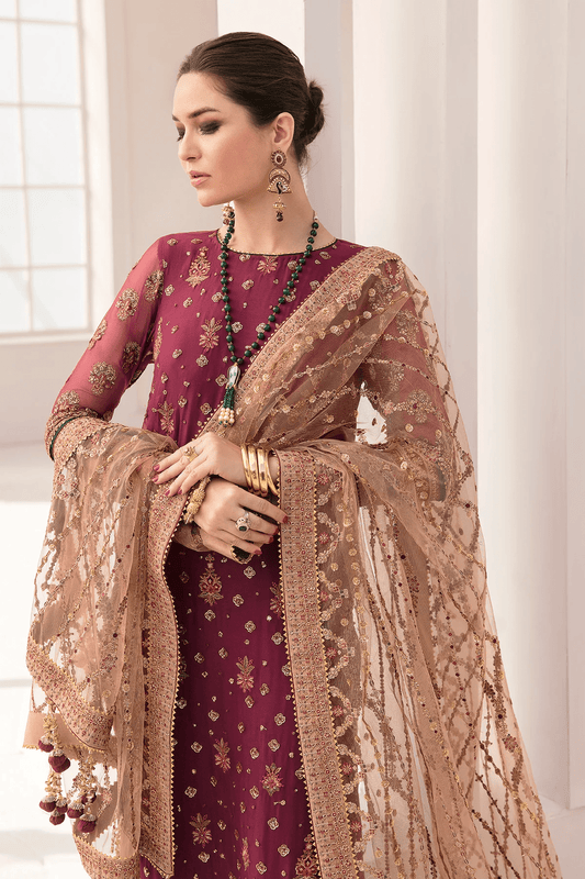 Embroidered Pure Chiffon Suit