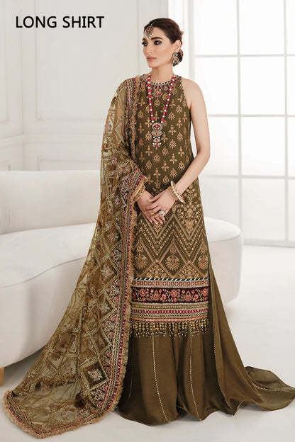 Forest Green Pure Chiffon Suit